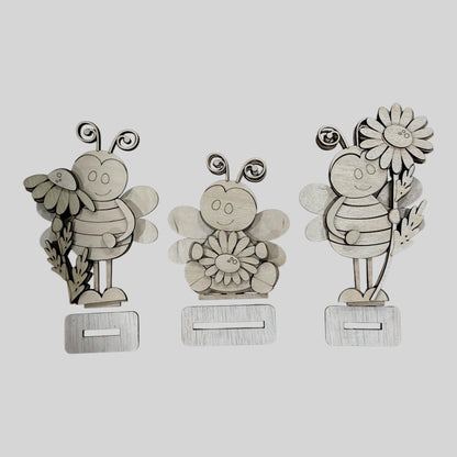 DIY Standing Bees, Standing Bees with Daisies, Daisy Bee Blanks, Bee Blanks, Bee and Daisy Tiered Tray Pieces, Choose Bee, Singles