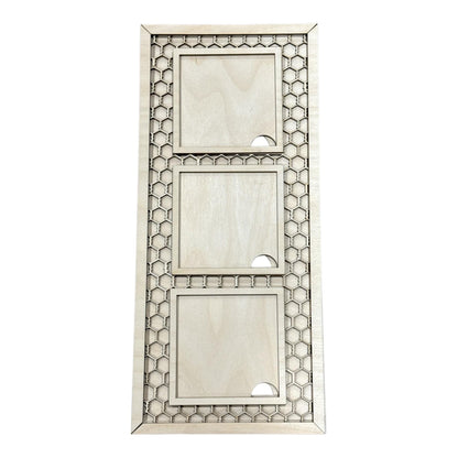 DIY Chicken Wire Frames for Square Frames, Wood Framed Sign, Mantel Deco, Home Decor, Shelf Sitter, Frames Interchangeable 4.25" Squares
