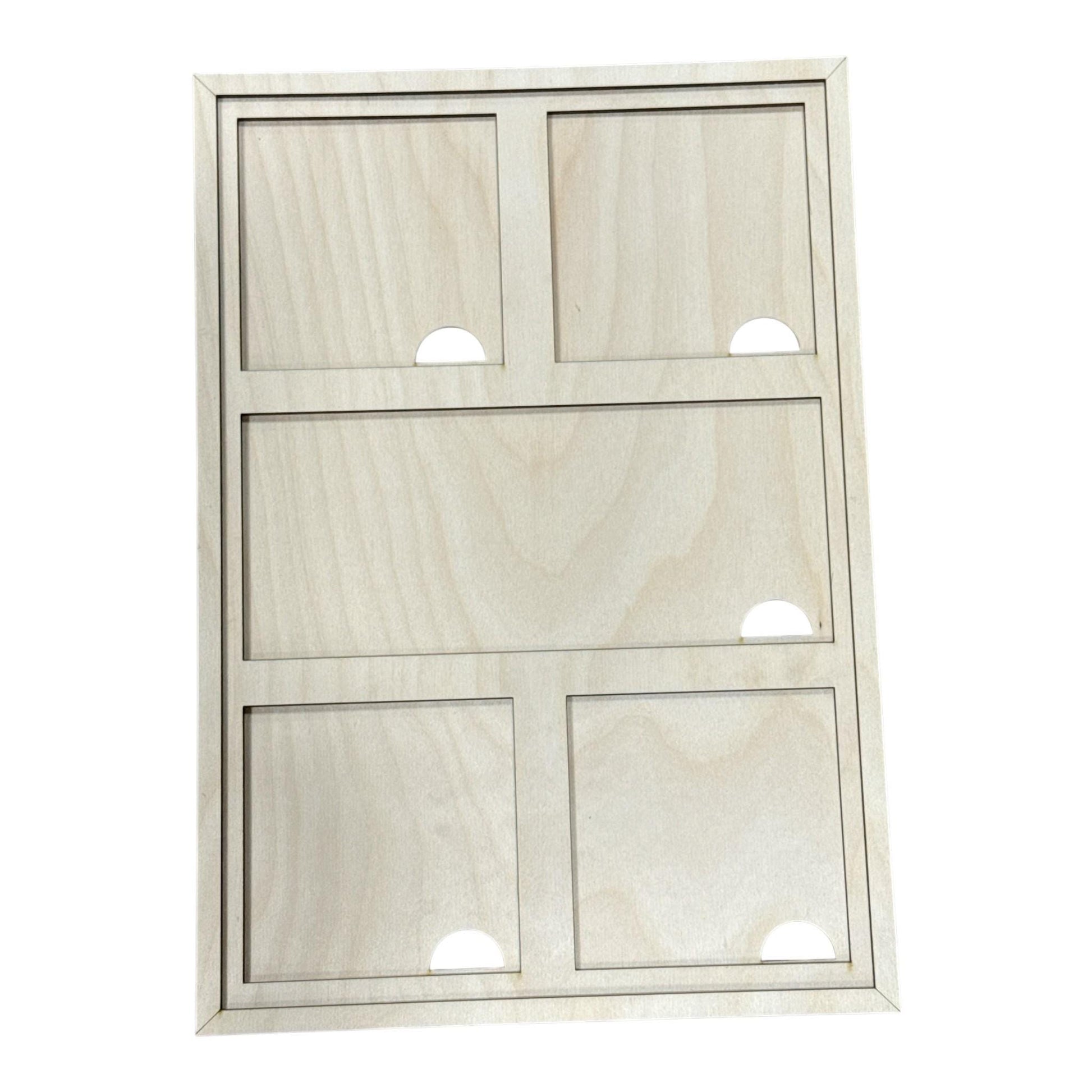 DIY Tall Rectangle is for Square Frames, Wood Framed Sign, Mantel Deco, Home Decor, Shelf Sitter, Frames Interchangeable 4.25" Squares