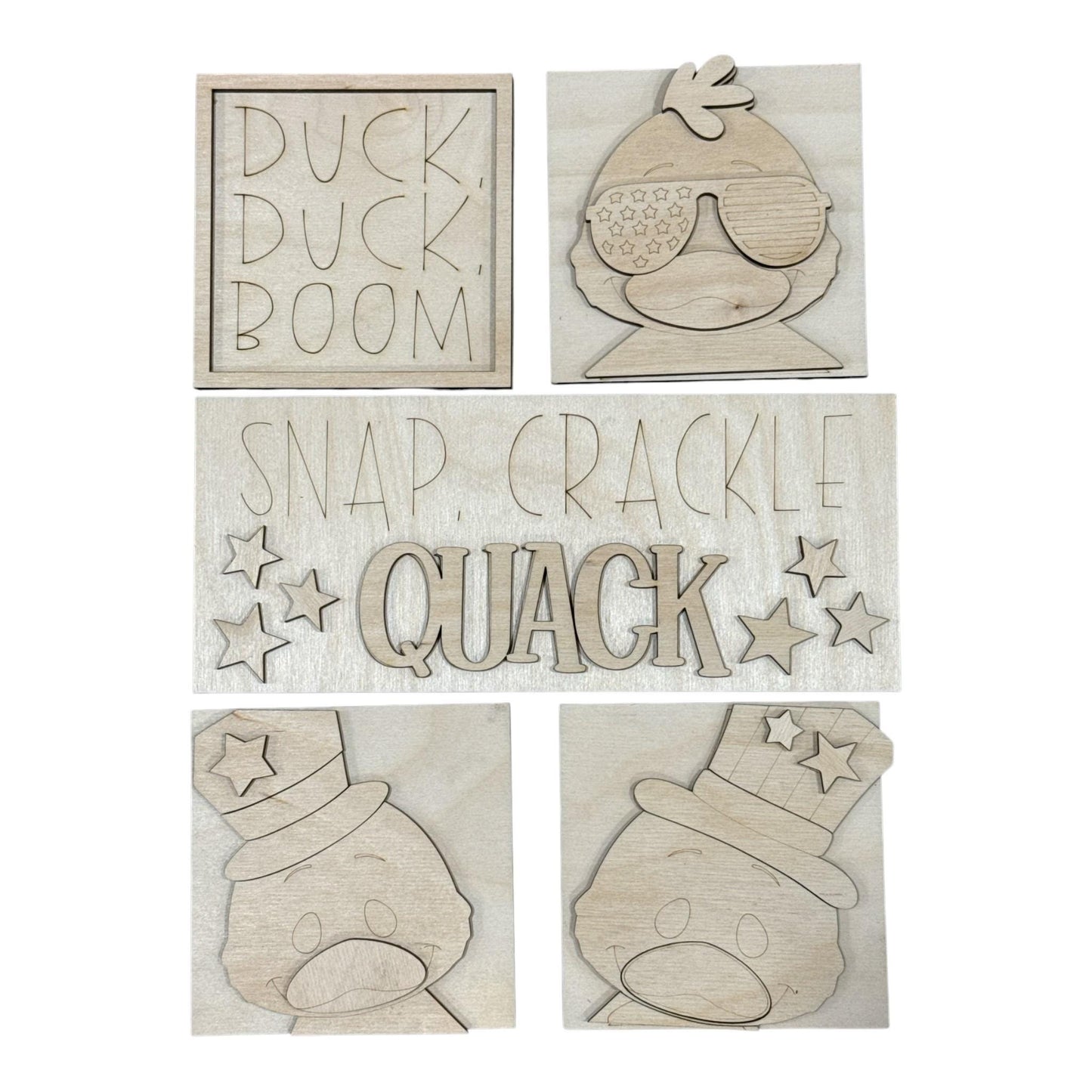 DIY Duck 4th of July Ladder Inserts, Ladder Inserts DIY, 4.25" Squares for inserts, Leaning ladder inserts, Duck, 4th of July