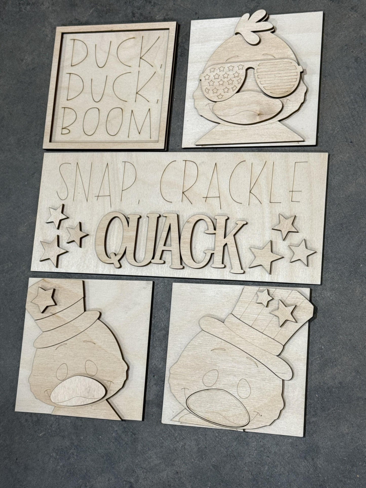 DIY Duck 4th of July Ladder Inserts, Ladder Inserts DIY, 4.25" Squares for inserts, Leaning ladder inserts, Duck, 4th of July