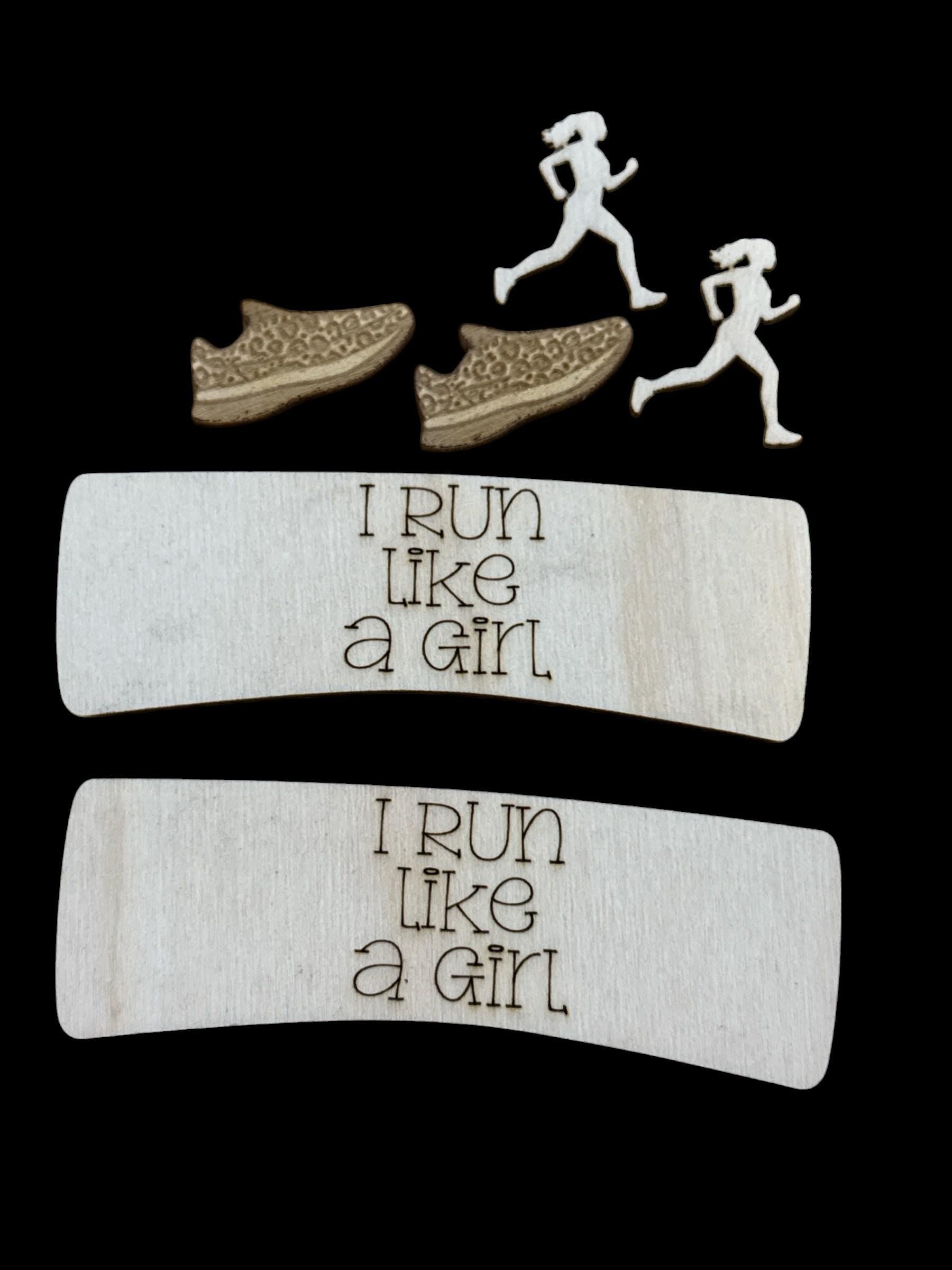 DIY Runner Claw Clip, I Run Like a Girl Claw Clip, Unfinished Claw, Running is therapy