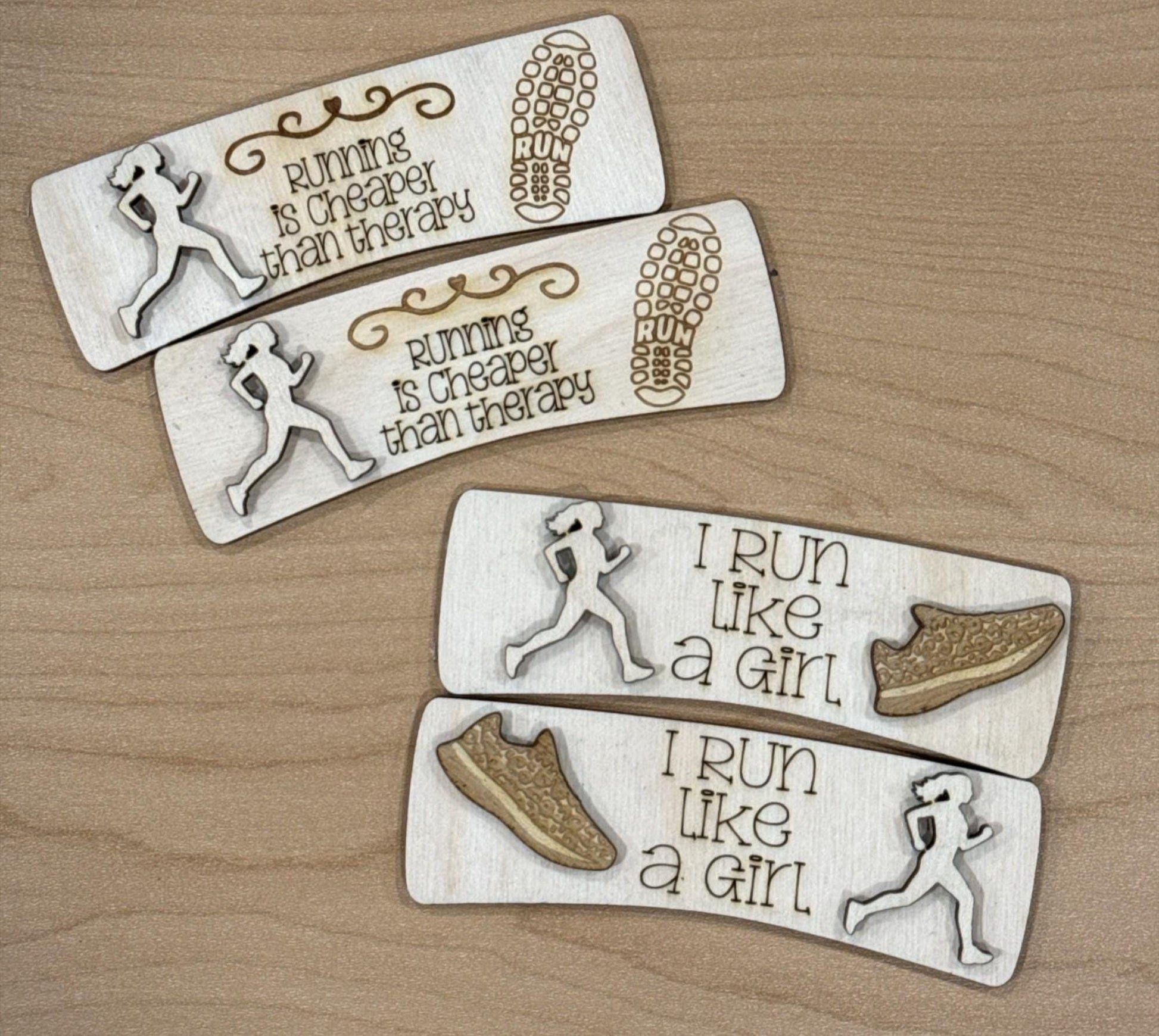 DIY Runner Claw Clip, I Run Like a Girl Claw Clip, Unfinished Claw, Running is therapy
