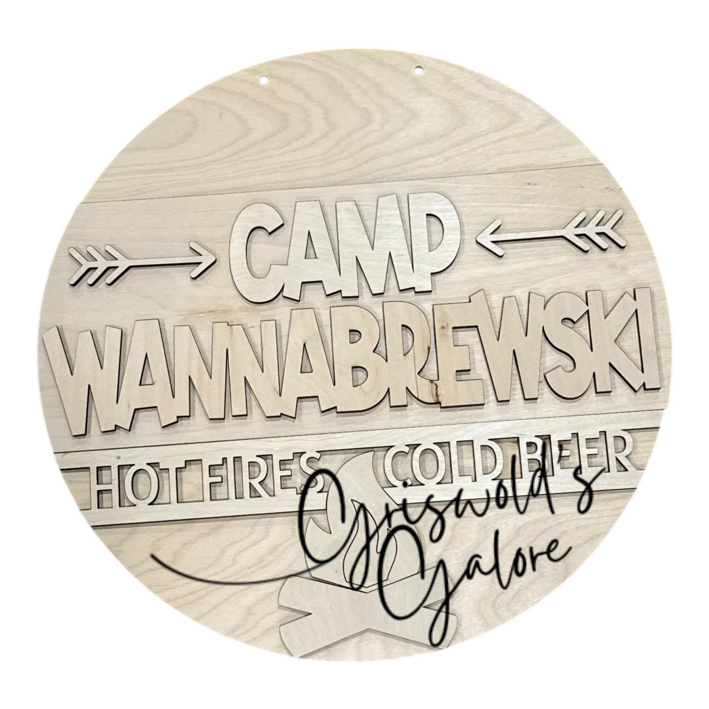 DIY Campbrewski Door hanger, Unfinished Wooden Sign: Unfinished, Campbrewski hanger, Paint Party, Fundraising, Fun porch door hanger