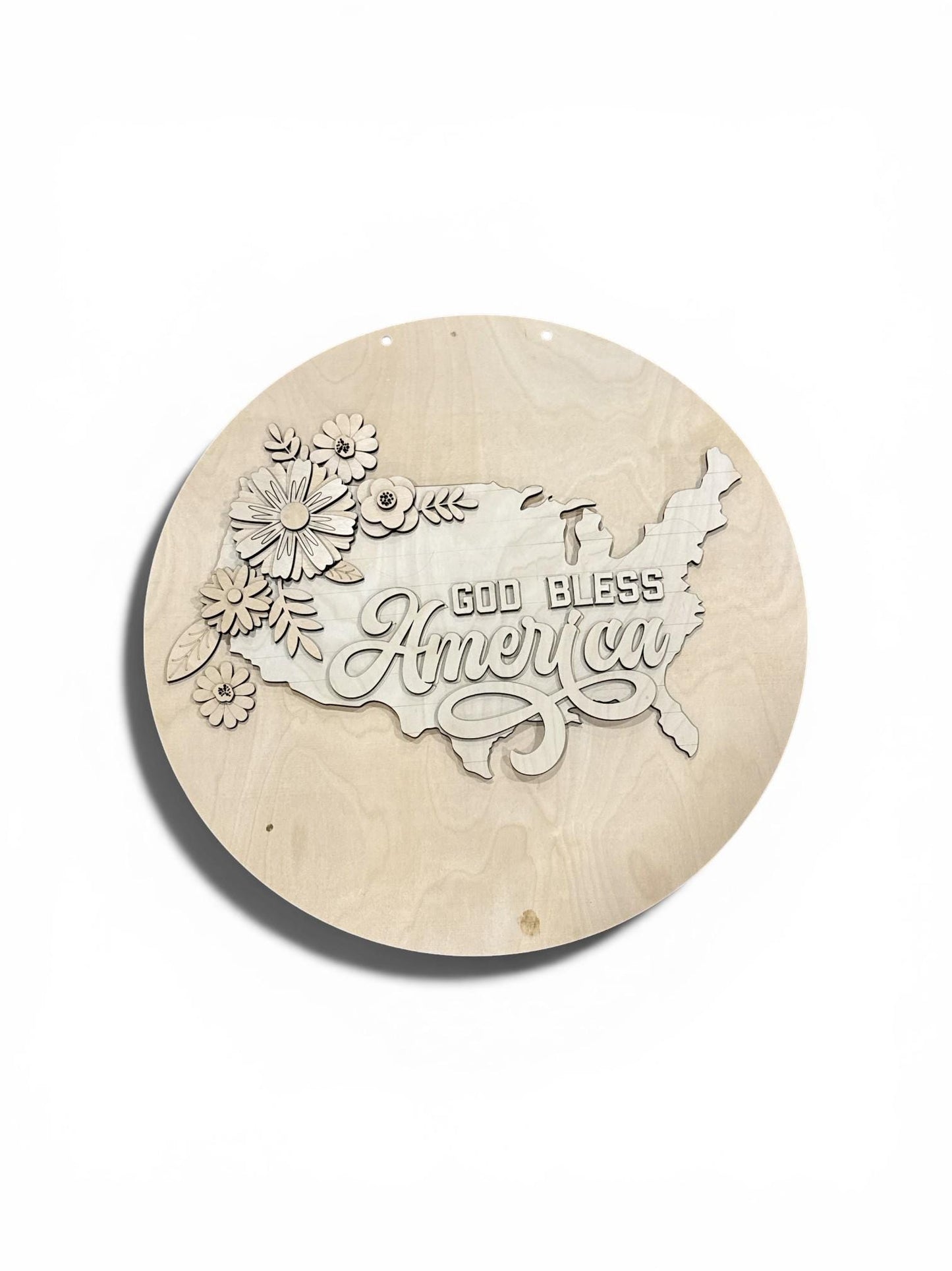 DIY God Bless America Door Hanger: 4th of July, Unfinished, Whimsical, Memorial Day, USA