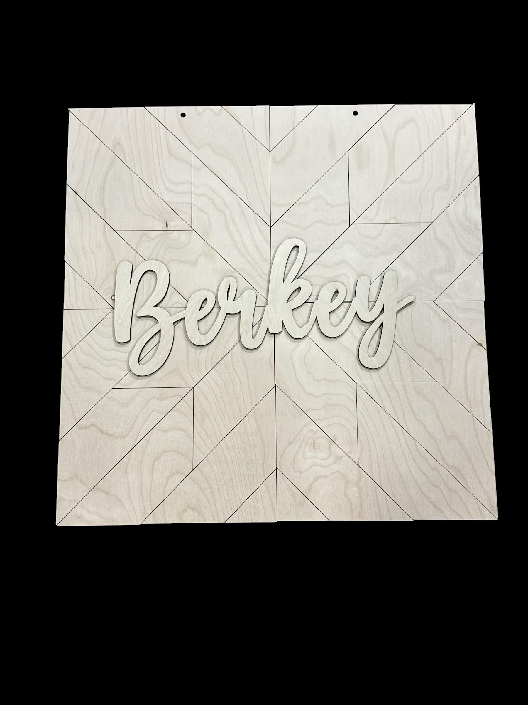 DIY Quilt Patter Door Hanger, Unfinished Door Hanger: DIY Door Hanger, Hello, Personalized