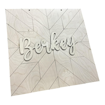 DIY Quilt Patter Door Hanger, Unfinished Door Hanger: DIY Door Hanger, Hello, Personalized