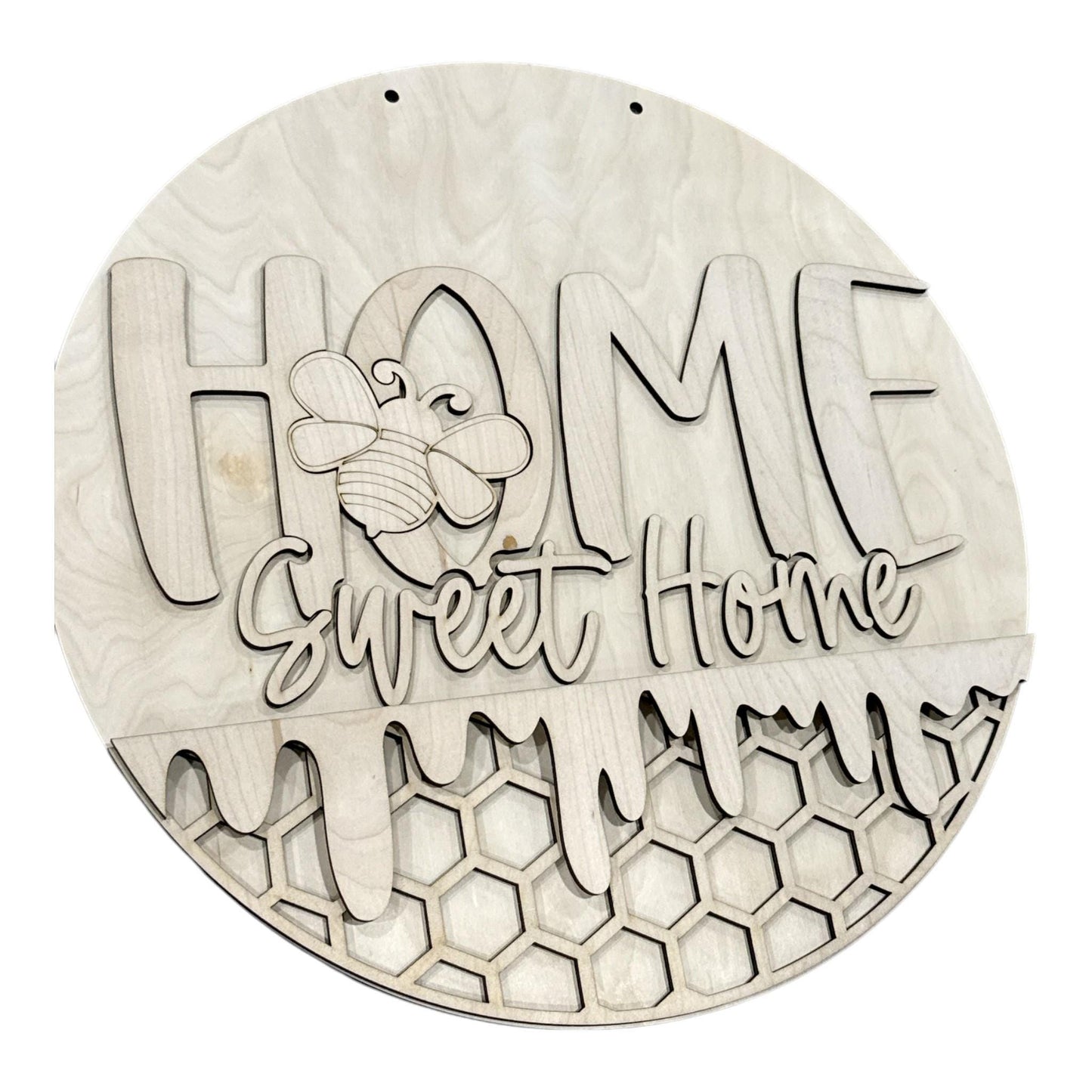 DIY Home Sweet Home with Bee Door Hanger, Unfinished Door Hanger: DIY Door Hanger, Bee Door hanger