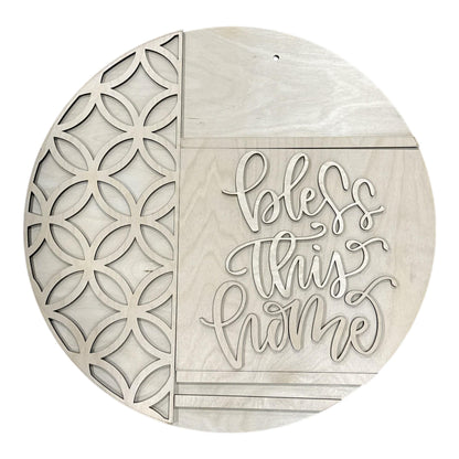DIY Bless This home Door Hanger, Unfinished Door Hanger: DIY Door Hanger