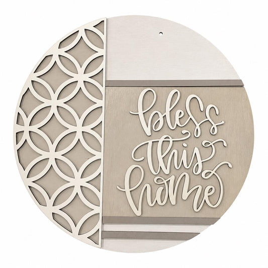 DIY Bless This home Door Hanger, Unfinished Door Hanger: DIY Door Hanger