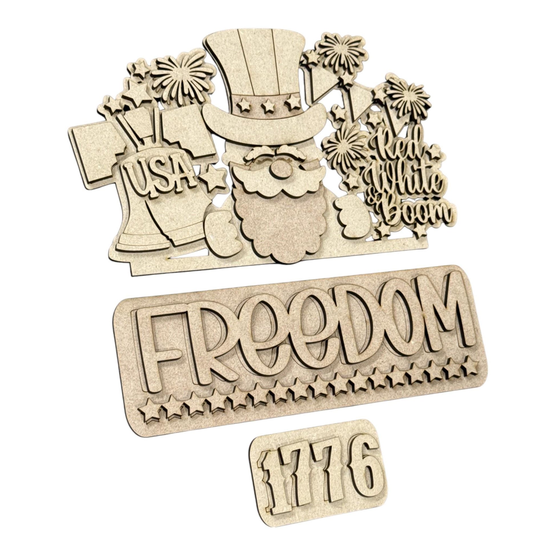DIY 4th of July Freedom Truck Insert: Memorial Design, Decor Kit, Interchangeable Insert, 4th of July