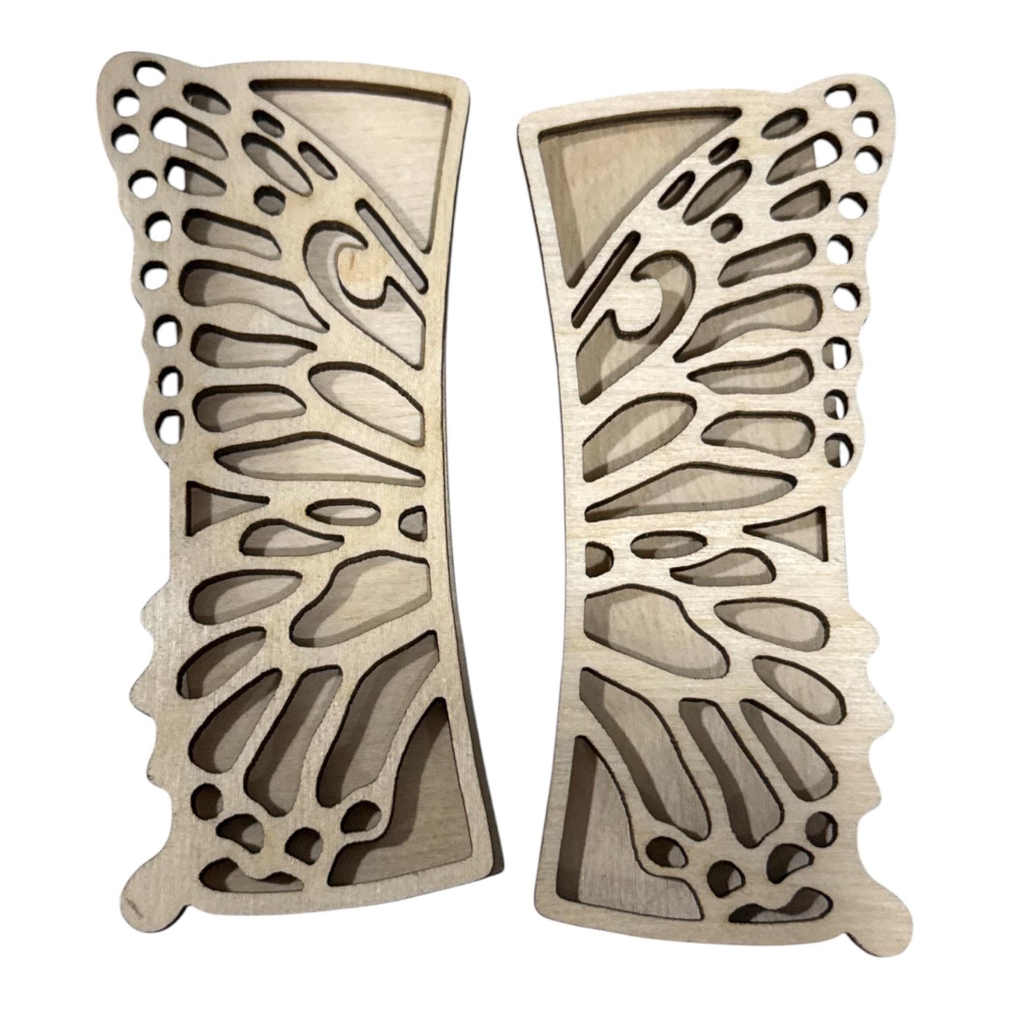 DIY Butterfly Wood Laser Blank Hair Clip Pieces, Unfinished Hair Clip, Wood is Ready to Paint, Laser butterfly