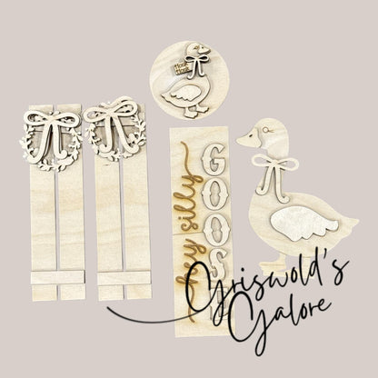 DIY Hey Silly Goose Barn Door Interchangeable, Insert for Barn Door Decor, Unfinished Insert, Goose