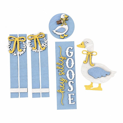 DIY Hey Silly Goose Barn Door Interchangeable, Insert for Barn Door Decor, Unfinished Insert, Goose