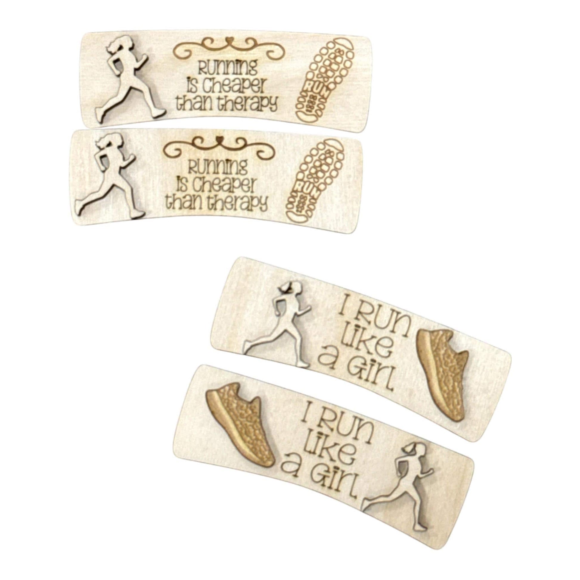 DIY Runner Claw Clip, I Run Like a Girl Claw Clip, Unfinished Claw, Running is therapy