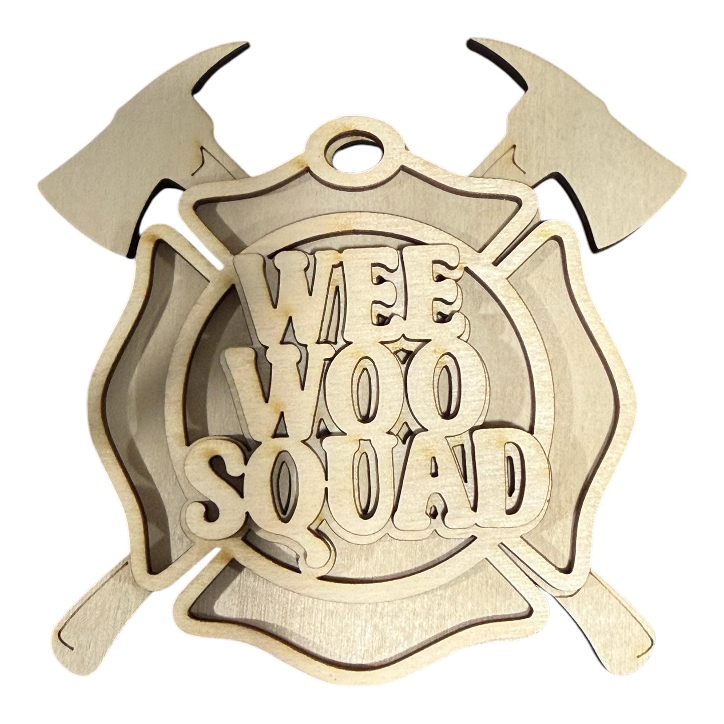 DIY Fireman Ornaments, Unfinished Ornaments, Wee Woo Fireman, Unfinished Wooden Ornaments