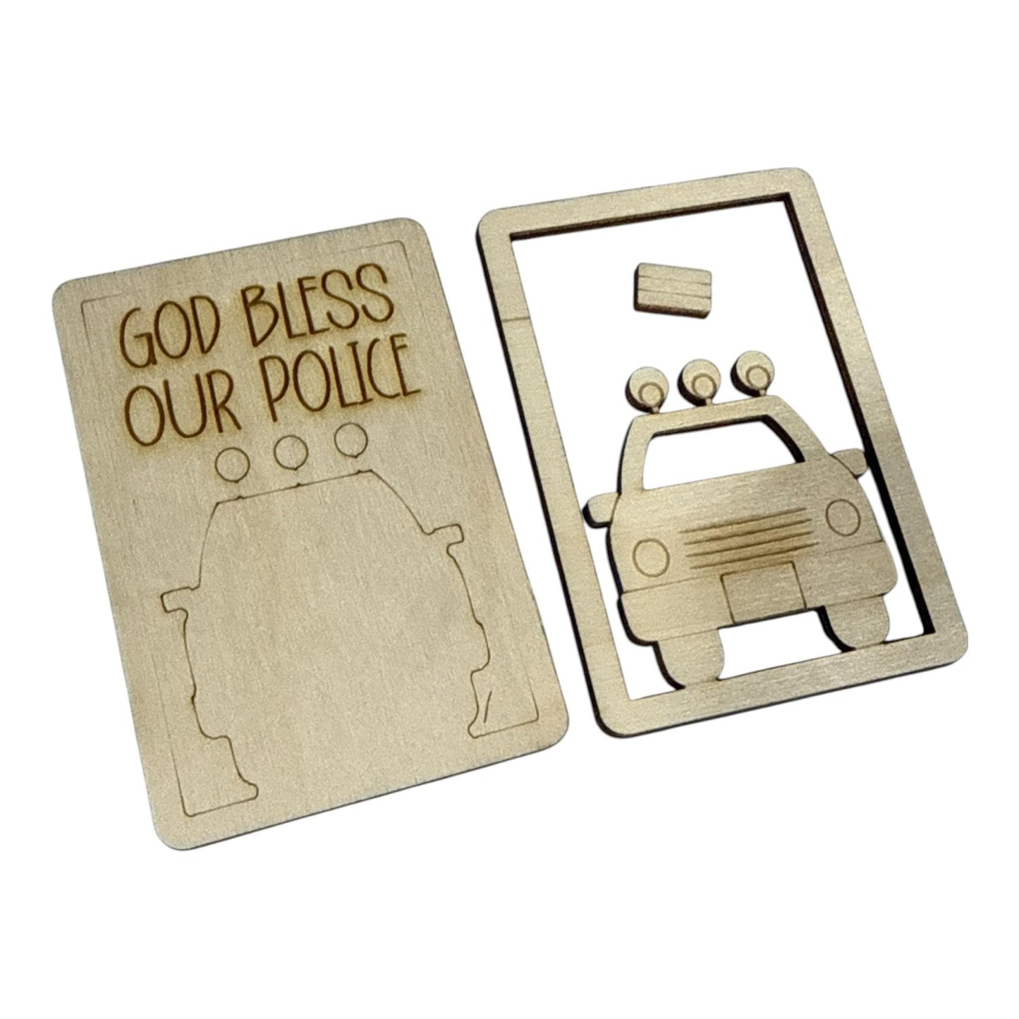 DIY God Bless our police Magnet Set, Cow Magnet, Fridge Magnets DIY, Unfinished