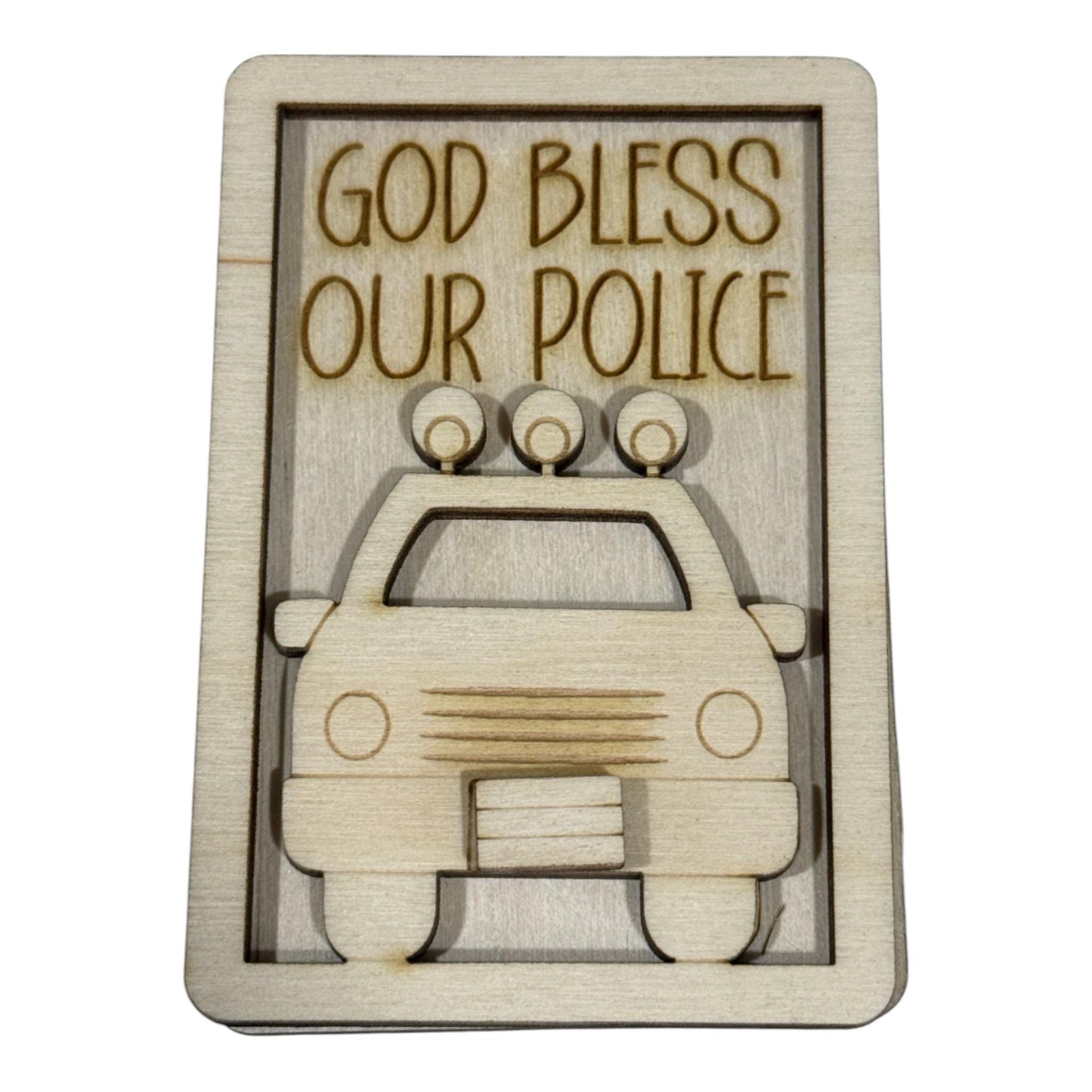 DIY God Bless our police Magnet Set, Cow Magnet, Fridge Magnets DIY, Unfinished