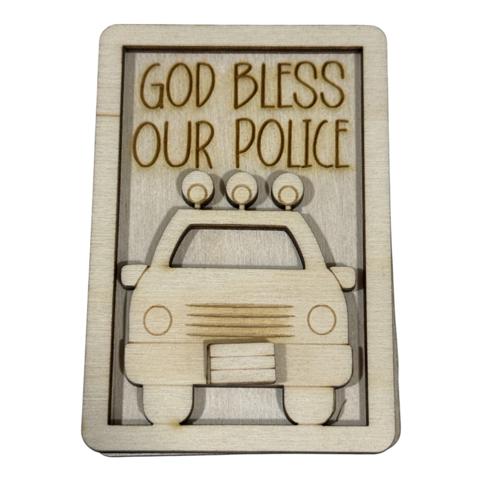 DIY God Bless our police Magnet Set, Cow Magnet, Fridge Magnets DIY, Unfinished
