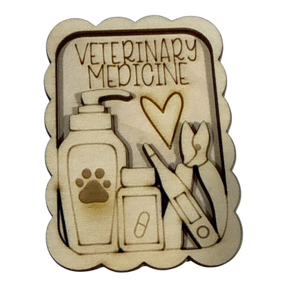DIY Veterinary medicine Magnet Set, vet Magnet, Fridge Magnets DIY, Unfinished