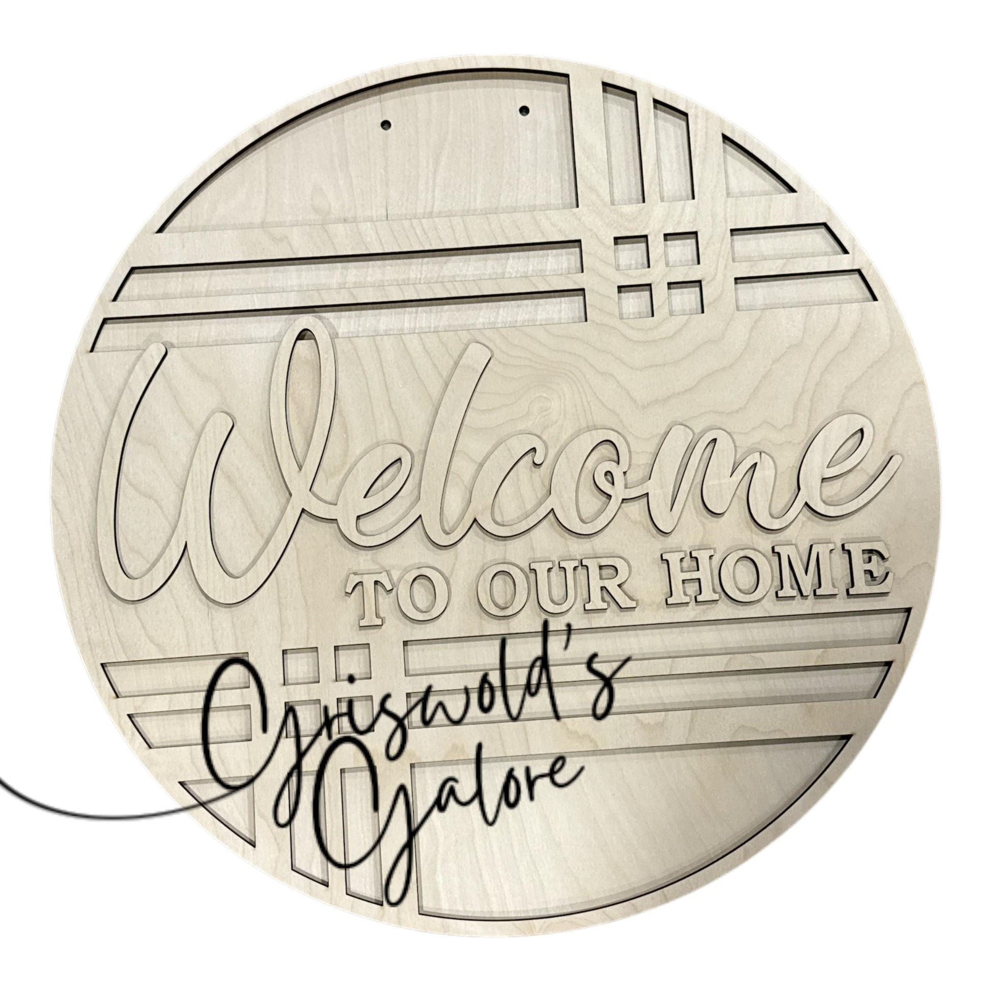 DIY Welcome to our Home Geometric Pattern Door Hanger, Unfinished Door Hanger: DIY Door Hanger, Welcome Door hanger