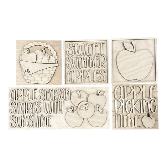 DIY Apple Ladder Inserts, Ladder Inserts DIY, 4.25" Squares for inserts, Leaning ladder inserts, Duck, 4th of July