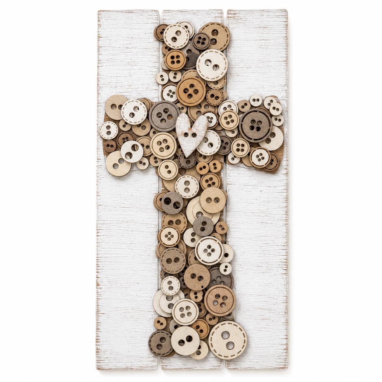 DIY Button Cross Sign, Unfinished, Cross Buttons, Paint Party, Religious, Faith
