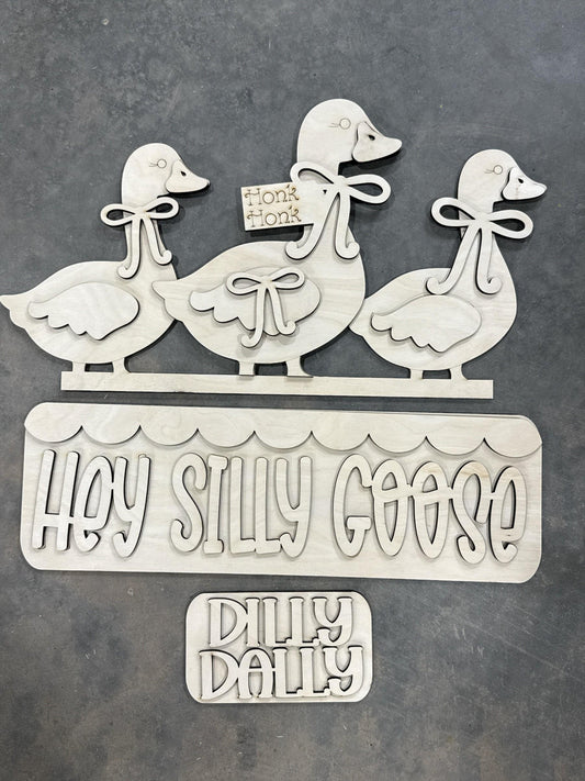 DIY Hey Silly Goose Interchangeable Truck Insert, Picket Insert, DIY Truck Kit, Interchangeable