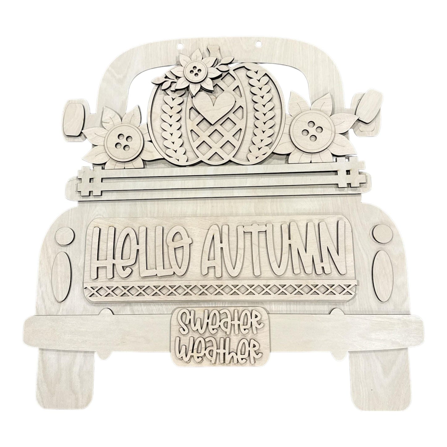 DIY Hello Autumn Interchangeable Truck Insert, Picket Insert, DIY Truck Kit, Interchangeable