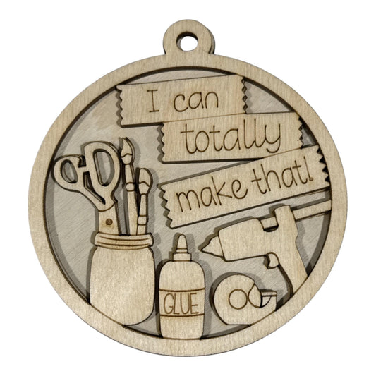 DIY I can totally make that unfinished wooden ornament, Crafter