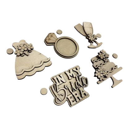 DIY Bridal Charms for Wooden Beach Tote Bag, DIY Bag Charms