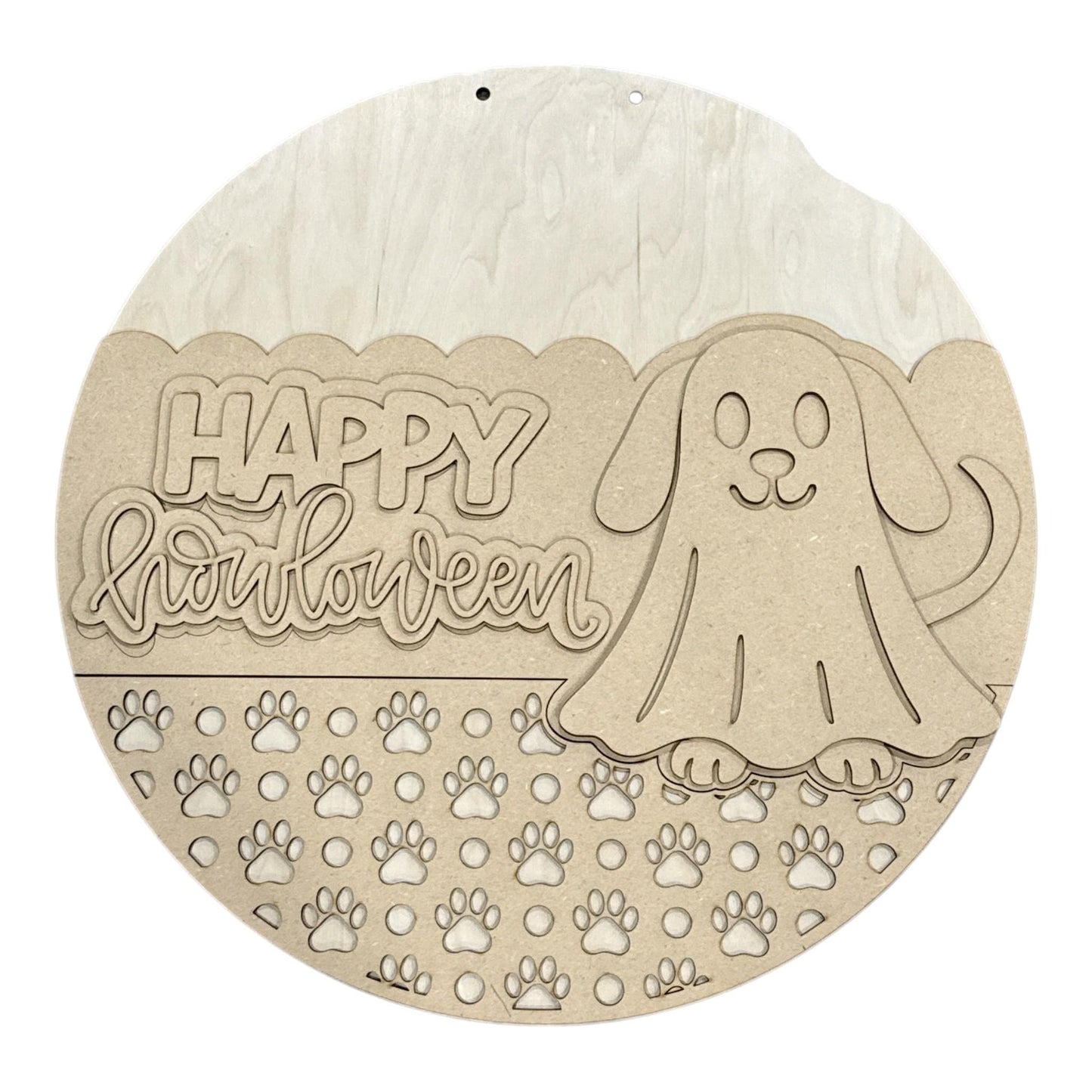 DIY Happy Howloween Door Hanger, 3d Door Hanger, Unfinished Door Hanger