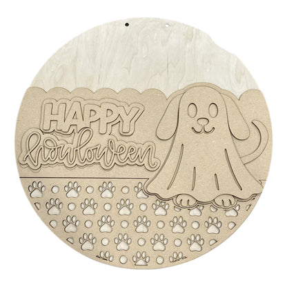 DIY Happy Howloween Door Hanger, 3d Door Hanger, Unfinished Door Hanger