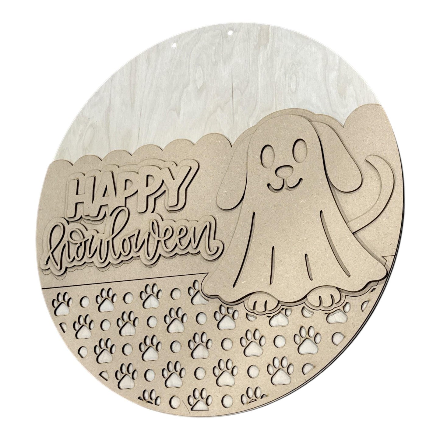 DIY Happy Howloween Door Hanger, 3d Door Hanger, Unfinished Door Hanger