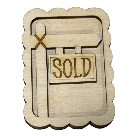 DIY Sold Magnet Set, Unfinished, Everyday, Fridge Magnets DIY, Unfinished, Realtor