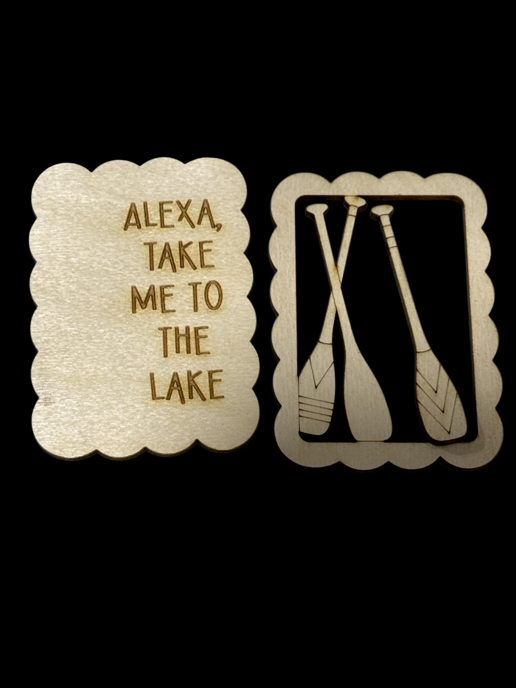 DIY Alexa to the Lake Magnet Set, Unfinished, Everyday, Fridge Magnets DIY, Unfinished