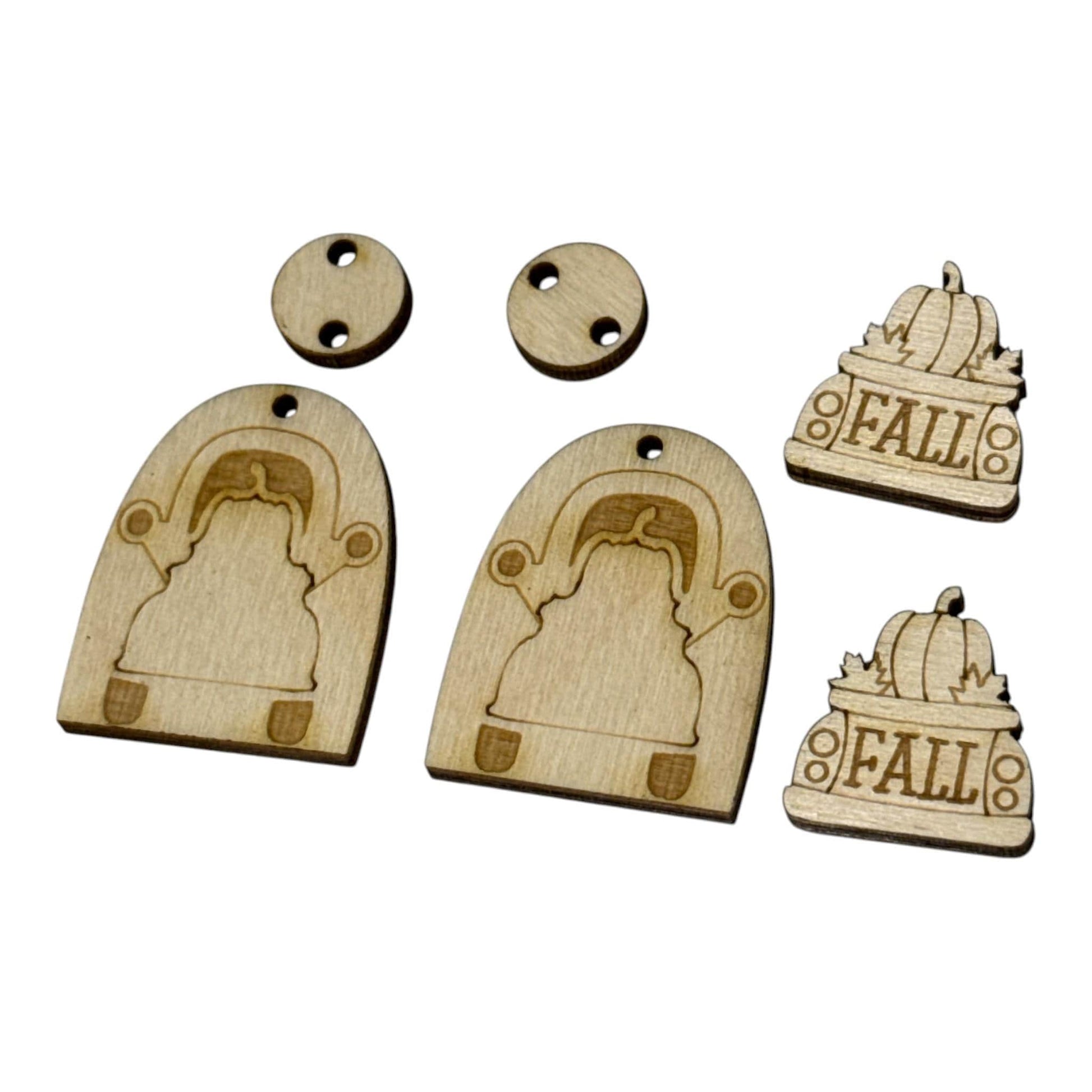 DIY Fall Truck Pumpkins Earrings: Unfinished Wood Earrings