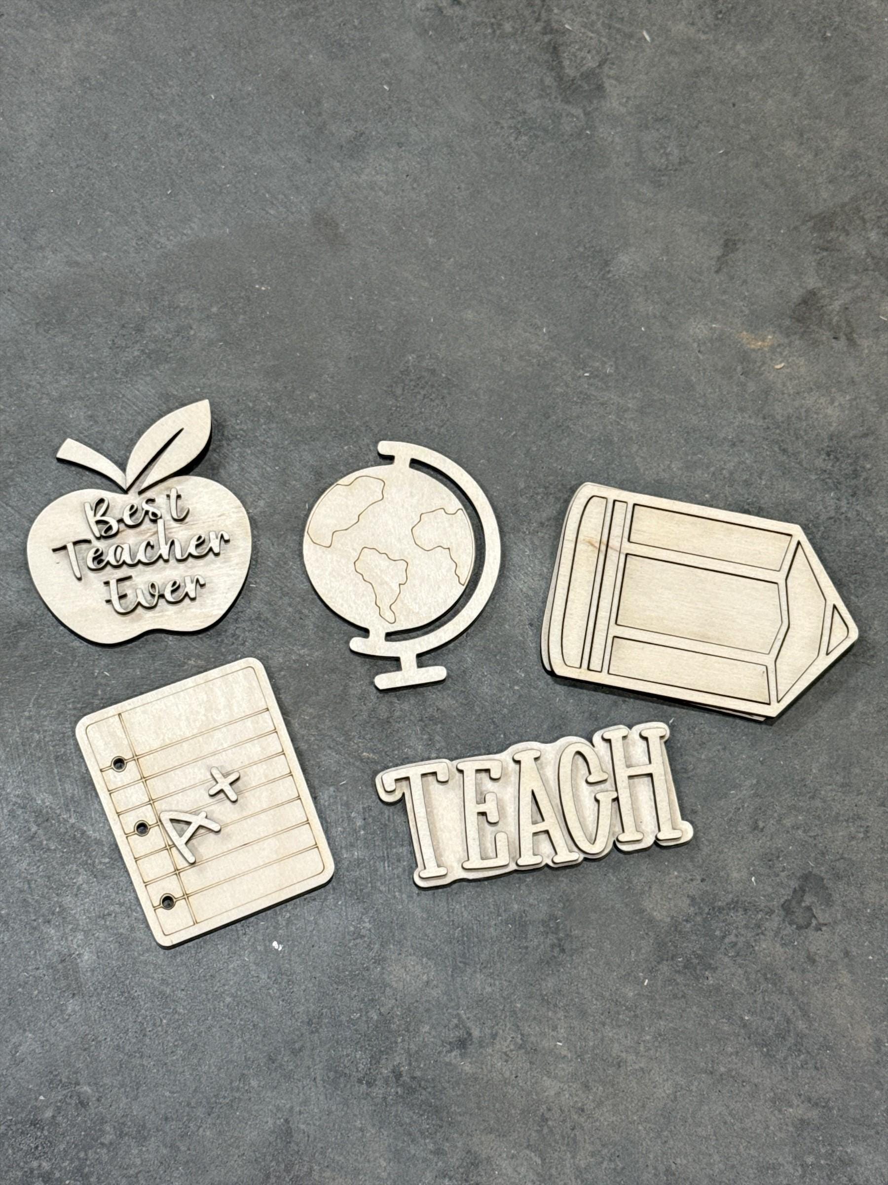 DIY Teacher Charms for Wooden Beach Tote Bag, DIY Bag Charms