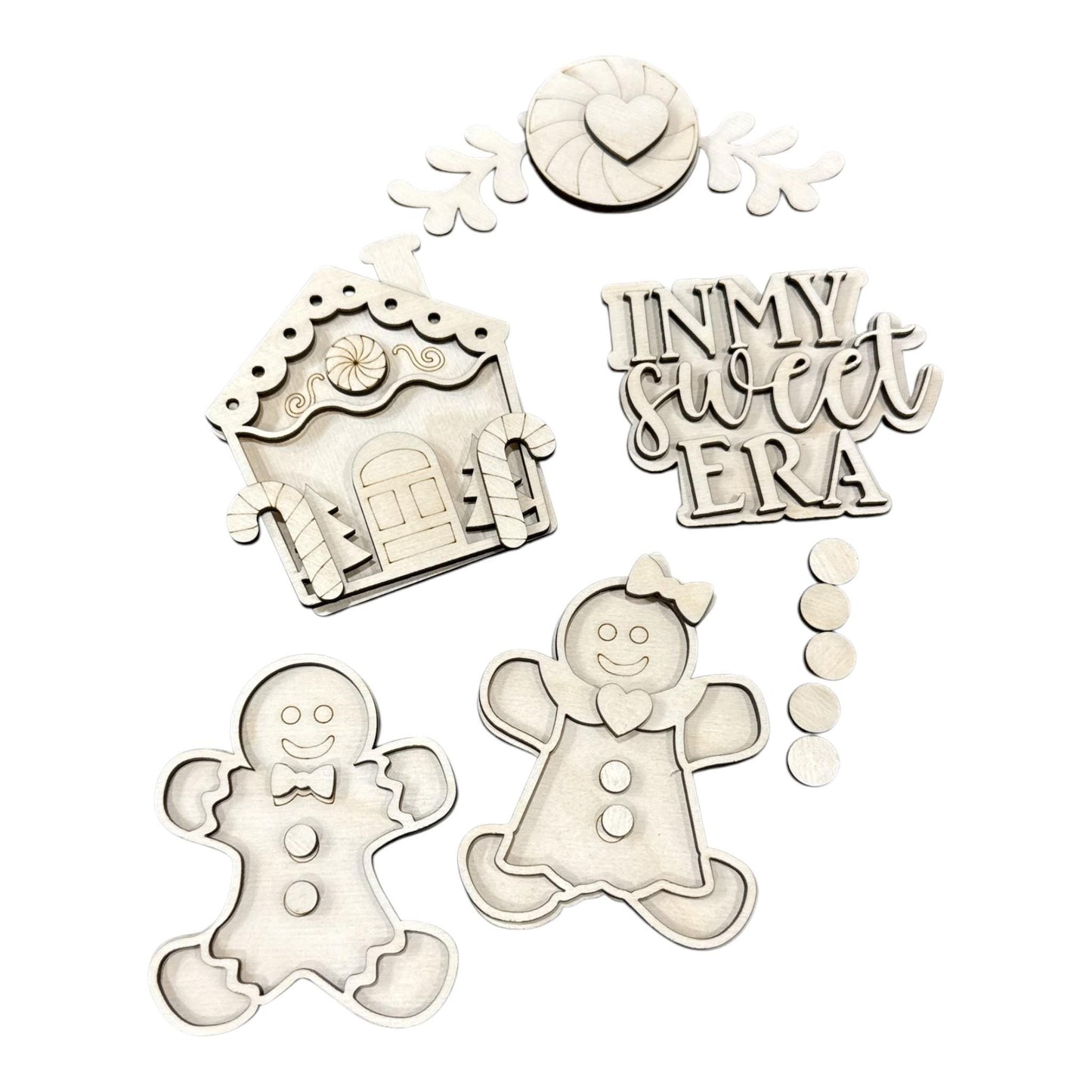 DIY Gingerbread Charms for Wooden Beach Tote Bag, DIY Bag Charms