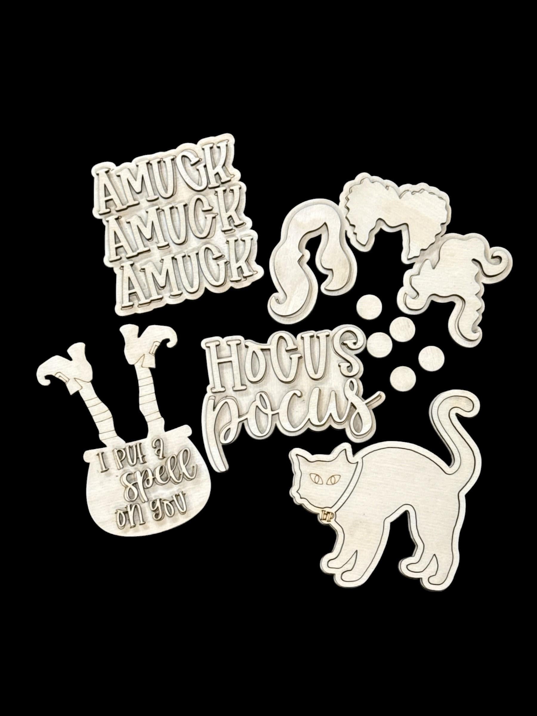 DIY Hocus Pocus Charms for Wooden Beach Tote Bag, DIY Bag Charms