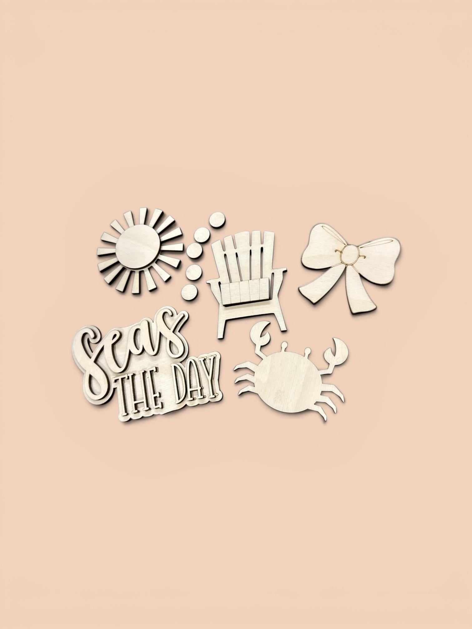 DIY Seas of The Day Charms for Wooden Beach Tote Bag, DIY Bag Charms