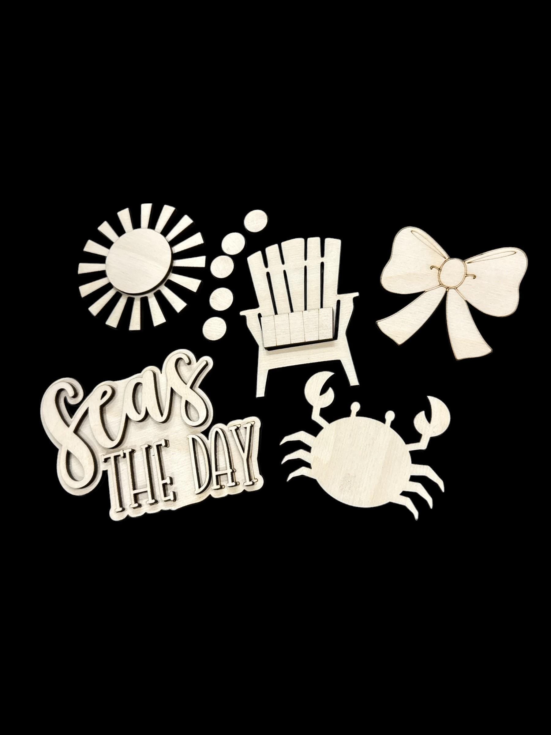 DIY Seas of The Day Charms for Wooden Beach Tote Bag, DIY Bag Charms
