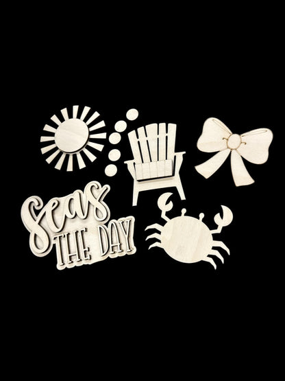DIY Seas of The Day Charms for Wooden Beach Tote Bag, DIY Bag Charms