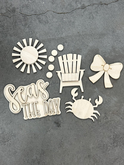DIY Seas of The Day Charms for Wooden Beach Tote Bag, DIY Bag Charms