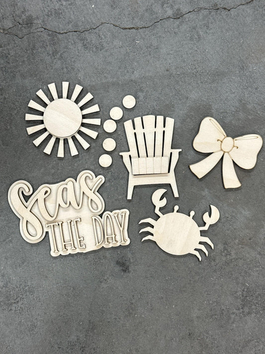 DIY Seas of The Day Charms for Wooden Beach Tote Bag, DIY Bag Charms