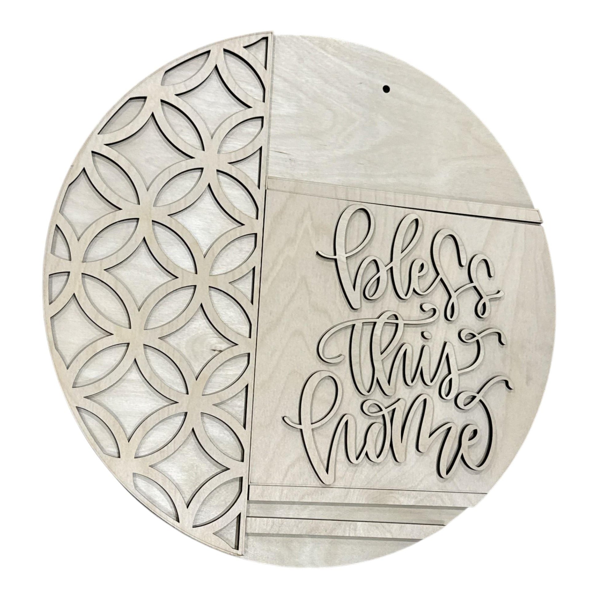 DIY Bless This home Door Hanger, Unfinished Door Hanger: DIY Door Hanger