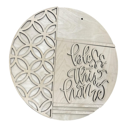 DIY Bless This home Door Hanger, Unfinished Door Hanger: DIY Door Hanger
