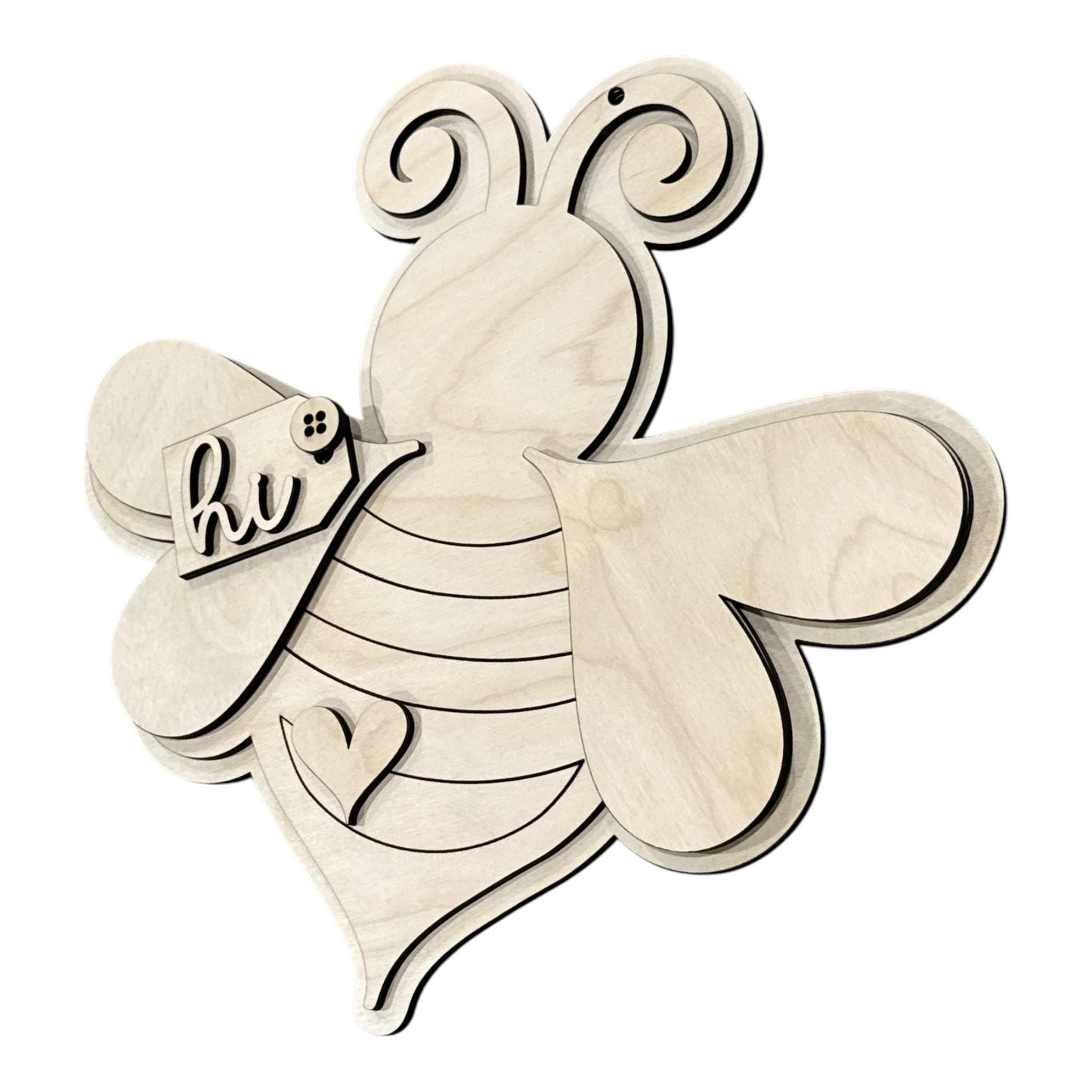 DIY Bumble Bee Door Hanger, Unfinished Door Hanger: DIY Door Hanger, Bee Door hanger