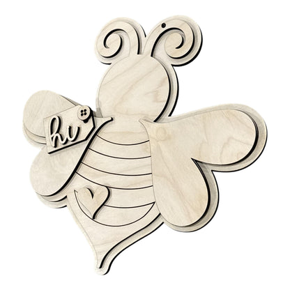 DIY Bumble Bee Door Hanger, Unfinished Door Hanger: DIY Door Hanger, Bee Door hanger