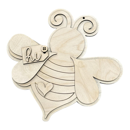 DIY Bumble Bee Door Hanger, Unfinished Door Hanger: DIY Door Hanger, Bee Door hanger
